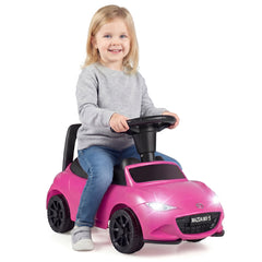 Kids Ride On Sliding Toy Mazda Licensed with Under-Seat Storage for Toddlers-Pink