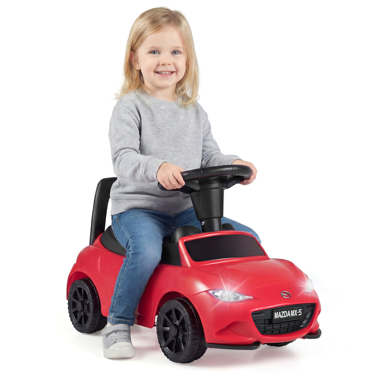 Kids Ride On Sliding Toy Mazda Licensed with Under-Seat Storage for Toddlers-Red