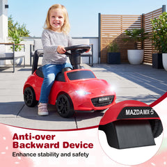 Kids Ride On Sliding Toy Mazda Licensed with Under-Seat Storage for Toddlers-Red