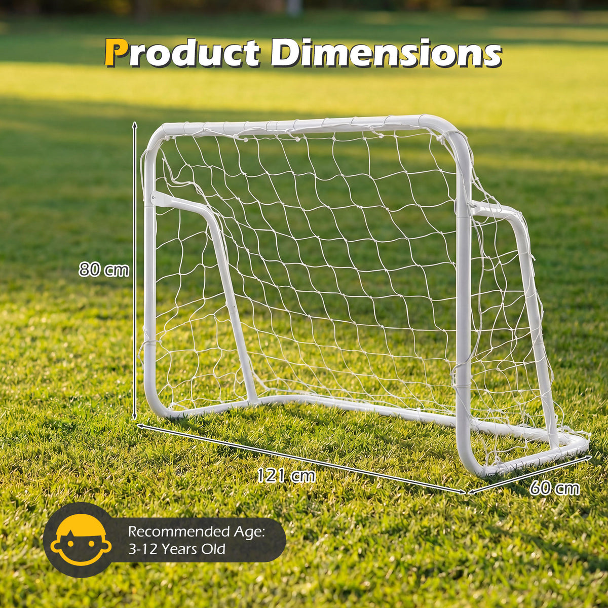 Kids Soccer Goal for Backyard Mini Metal Football Goal Post System with Net
