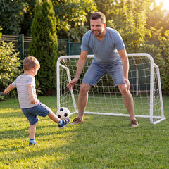Kids Soccer Goal for Backyard Mini Metal Football Goal Post System with Net