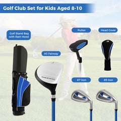 Kids Complete Golf Clubs Set for Boys and Girls Aged 8-10/11-13 Years-Blue