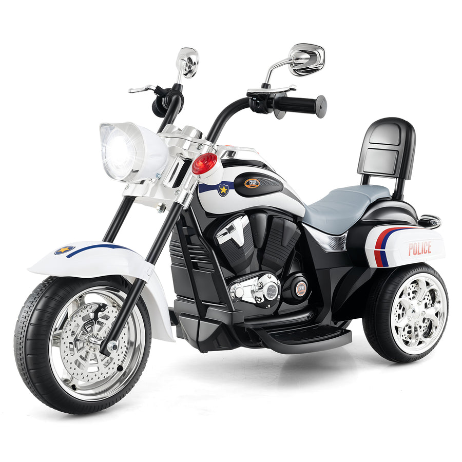 Kids Electric Motorcycle Motorbike 6V Battery Horn Headlight-Black