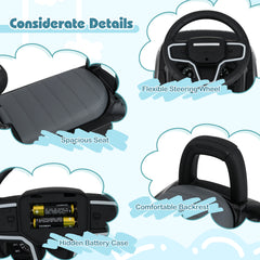 Kids Ride On Push Car Foot-to-Floor Walking Sliding Toy Car-Black