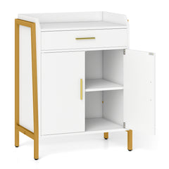 Kitchen Sideboard Cabinet with Drawer 2 Doors and Adjustable Shelf-White