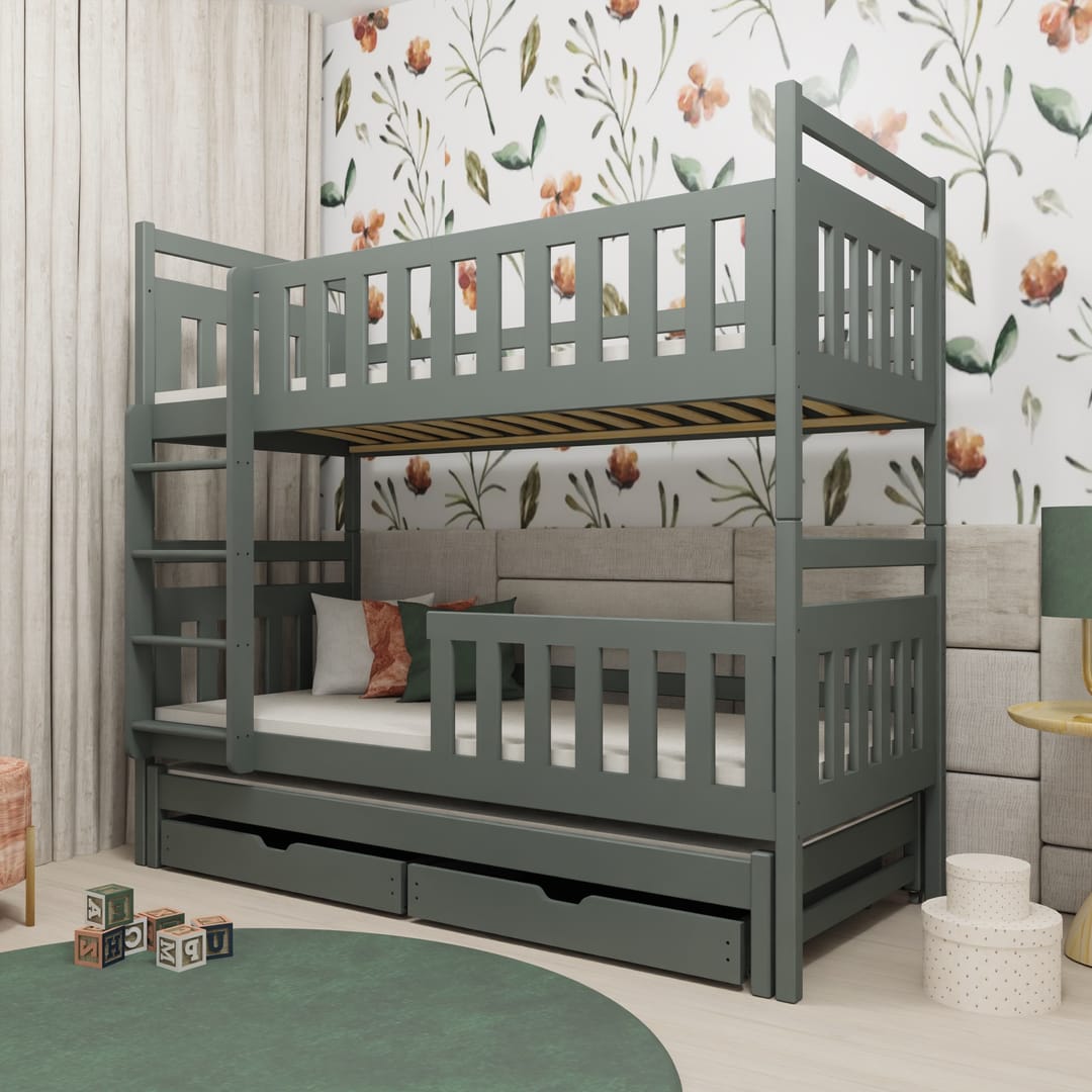 Klara Bunk Bed with Trundle and Storage