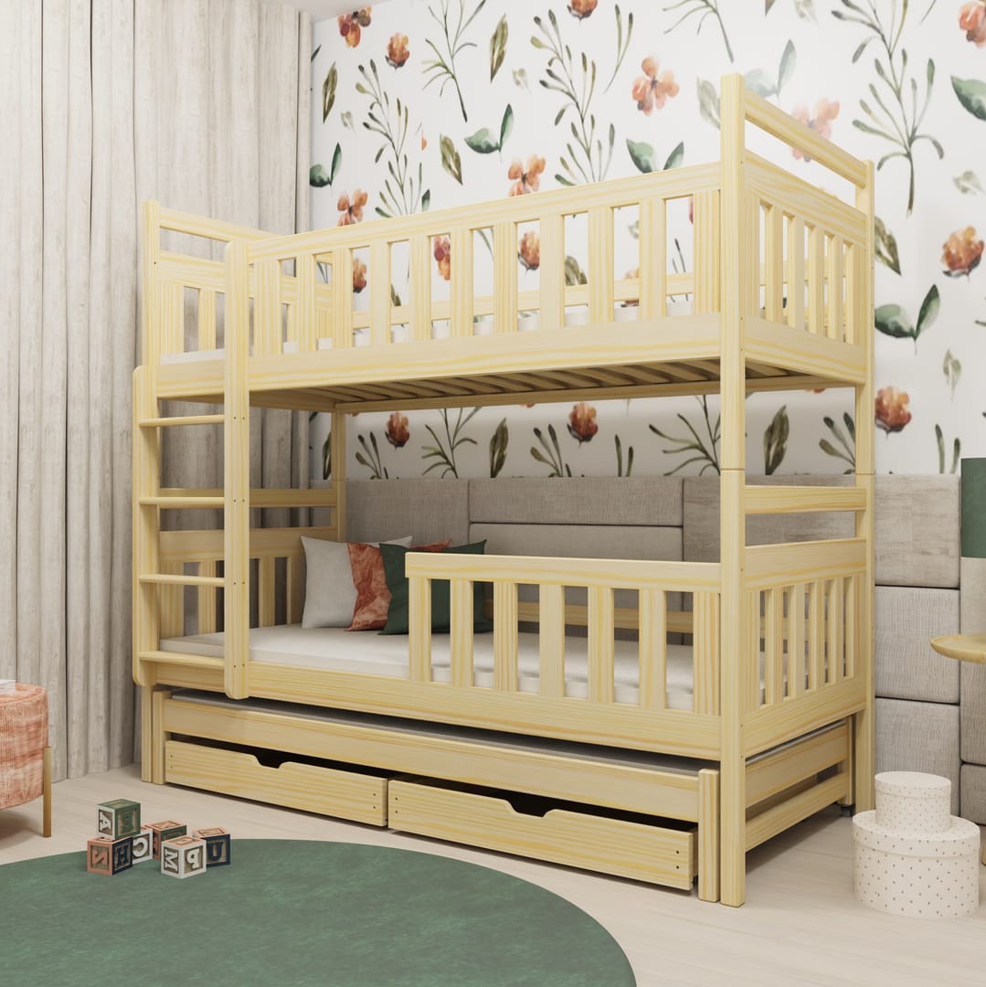 Klara Bunk Bed with Trundle and Storage