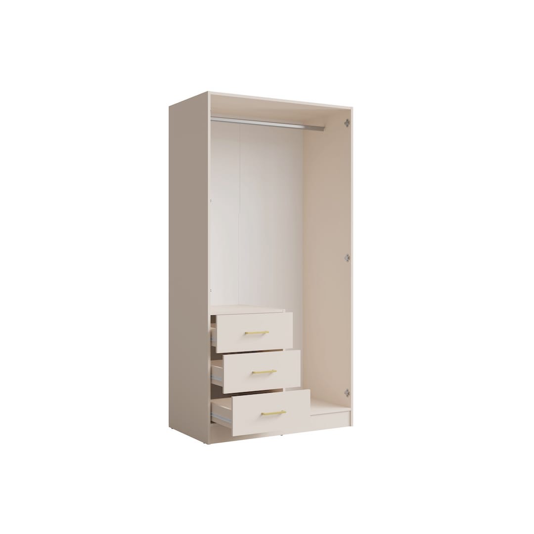 Konso Hinged Door Wardrobe 101cm