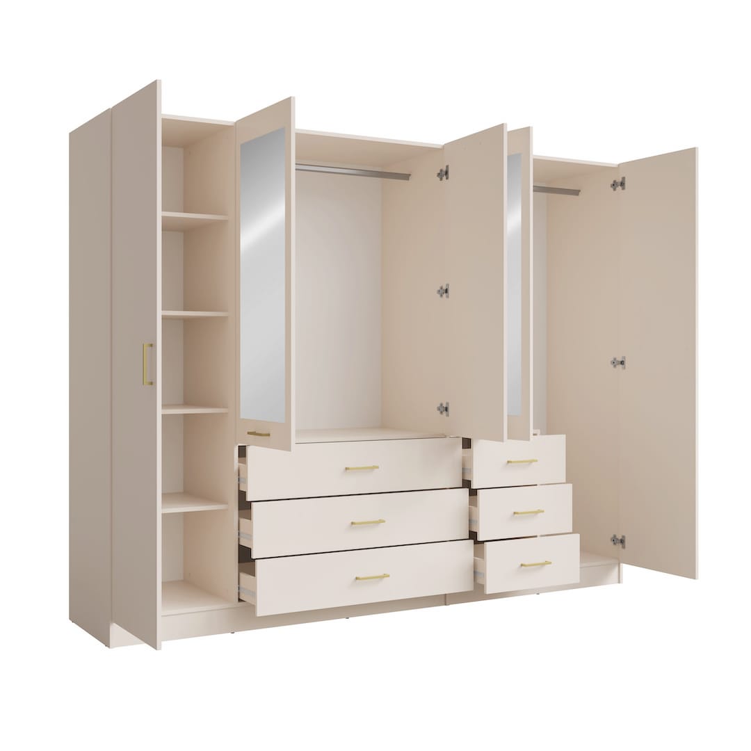 Konso Hinged Door Wardrobe 250cm