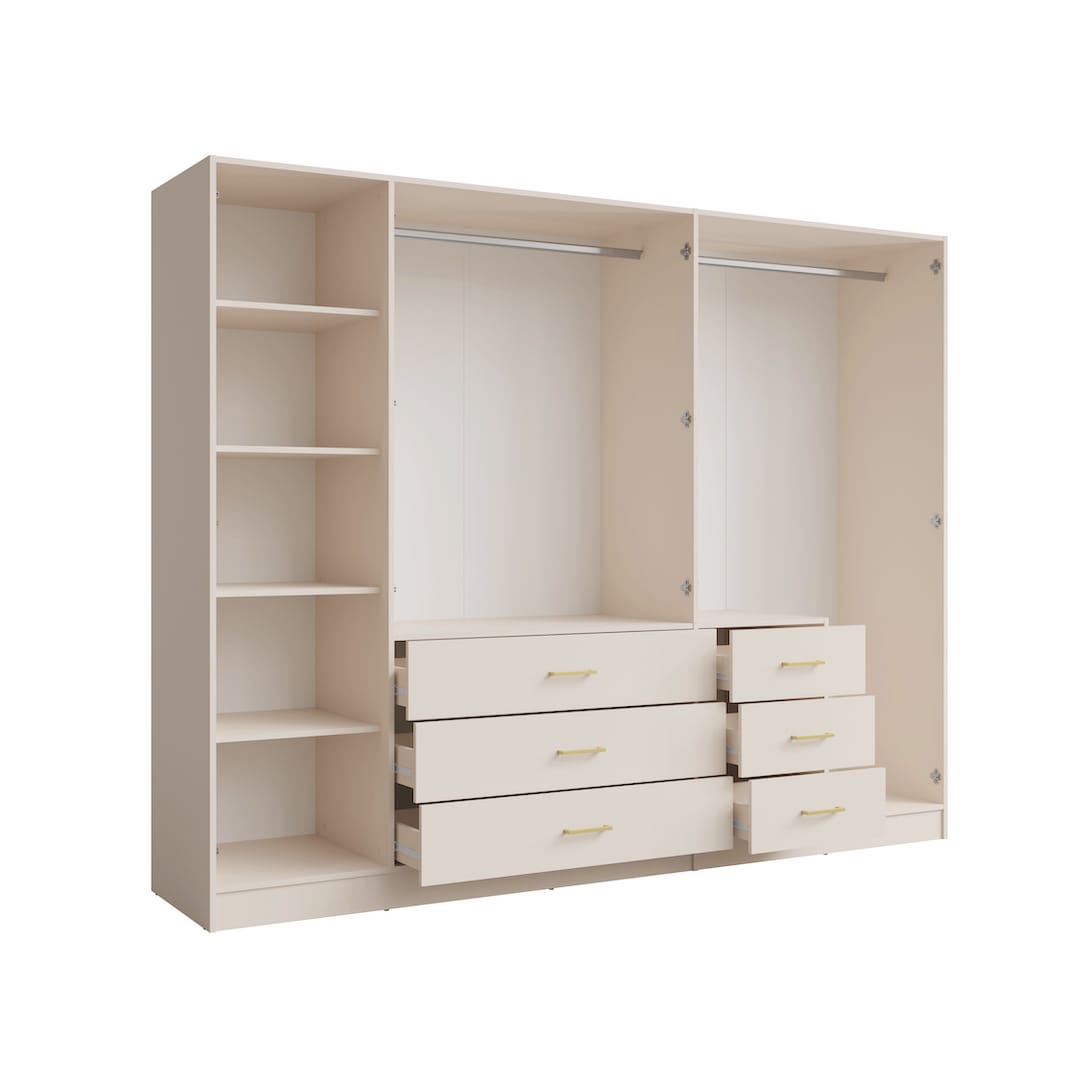 Konso Hinged Door Wardrobe 250cm