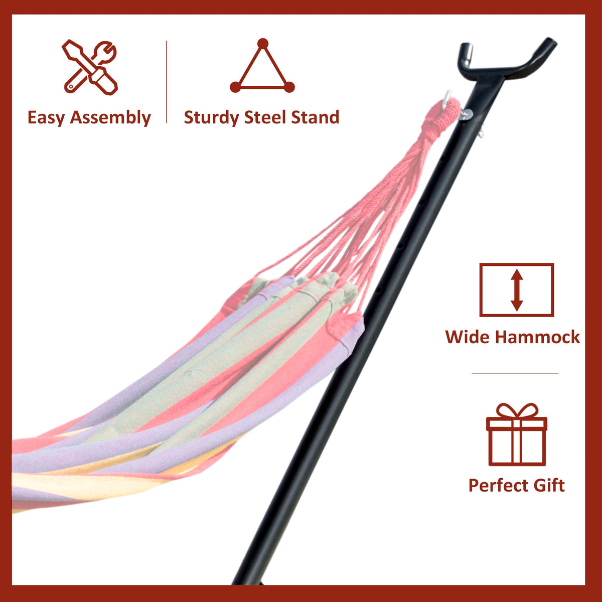 Outsunny 2.9m Universal Hammock Stand Metal Frame Garden Camping Picnic Outdoor Patio Replacement Stand Only