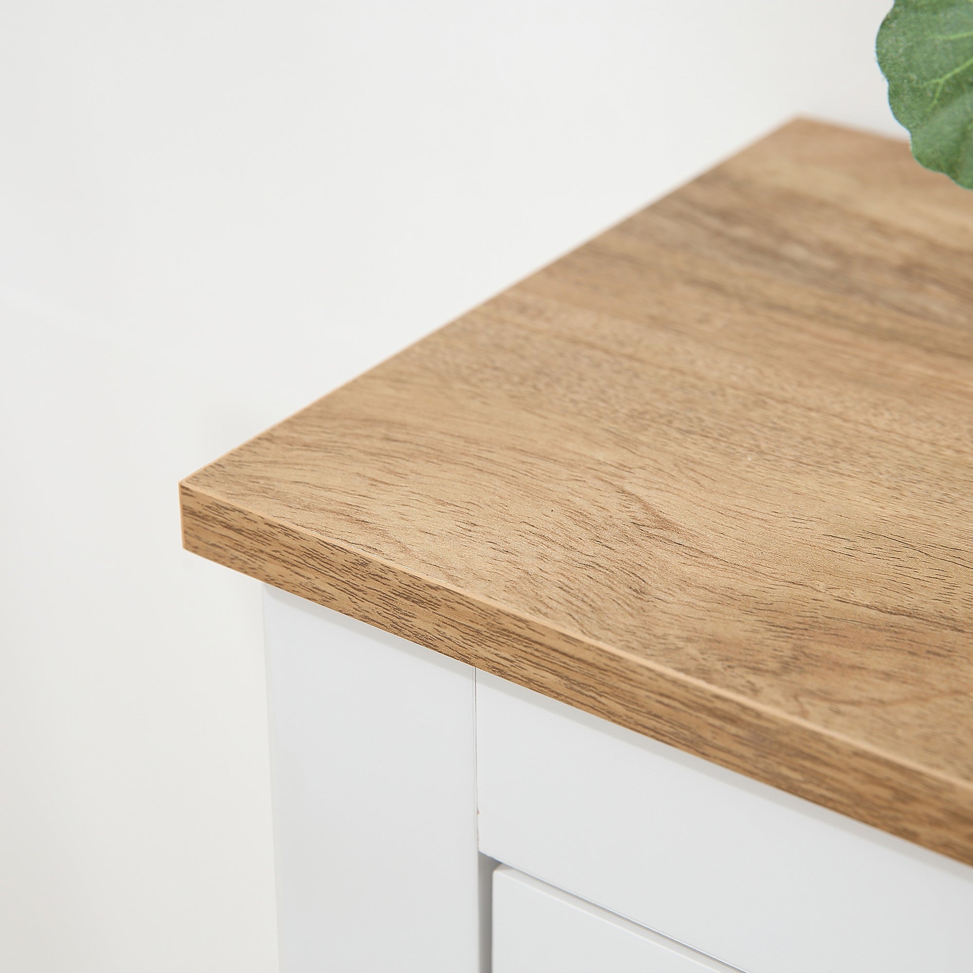 HOMCOM 2 Drawer Shoe Cabinet Modern Narrow Shoe Cupboard Hallway Wooden Storage Organiser with Flip Doors Adjustable Shelf for 6-12 Pairs, White