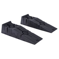 DURHAND 2 Pieces Car Ramps Heavy Duty 2.5 Ton Motorhome Levelling Ramps, Plastic Garage Workshop Car Lift, Portable Automotive Vehicle Campervan Car Ramp, Black
