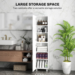 HOMCOM Tall Bathroom Cabinet, Freestanding Bathroom Cabinet with Adjustable Shelves and Double Doors - product image 4
