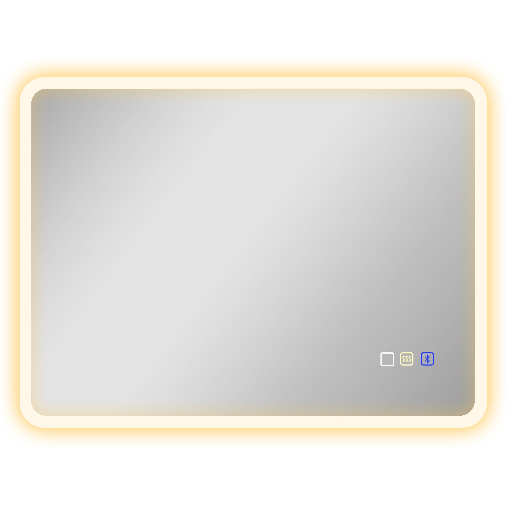 HOMCOM 80 x 60cm LED Bathroom Mirror, with Bluetooth - Silver Tone