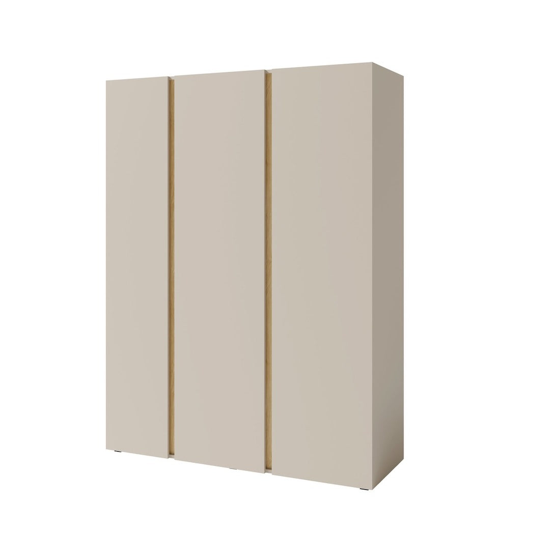 Luca LC1 Hinged Door Wardrobe 145cm in Beige, image 7
