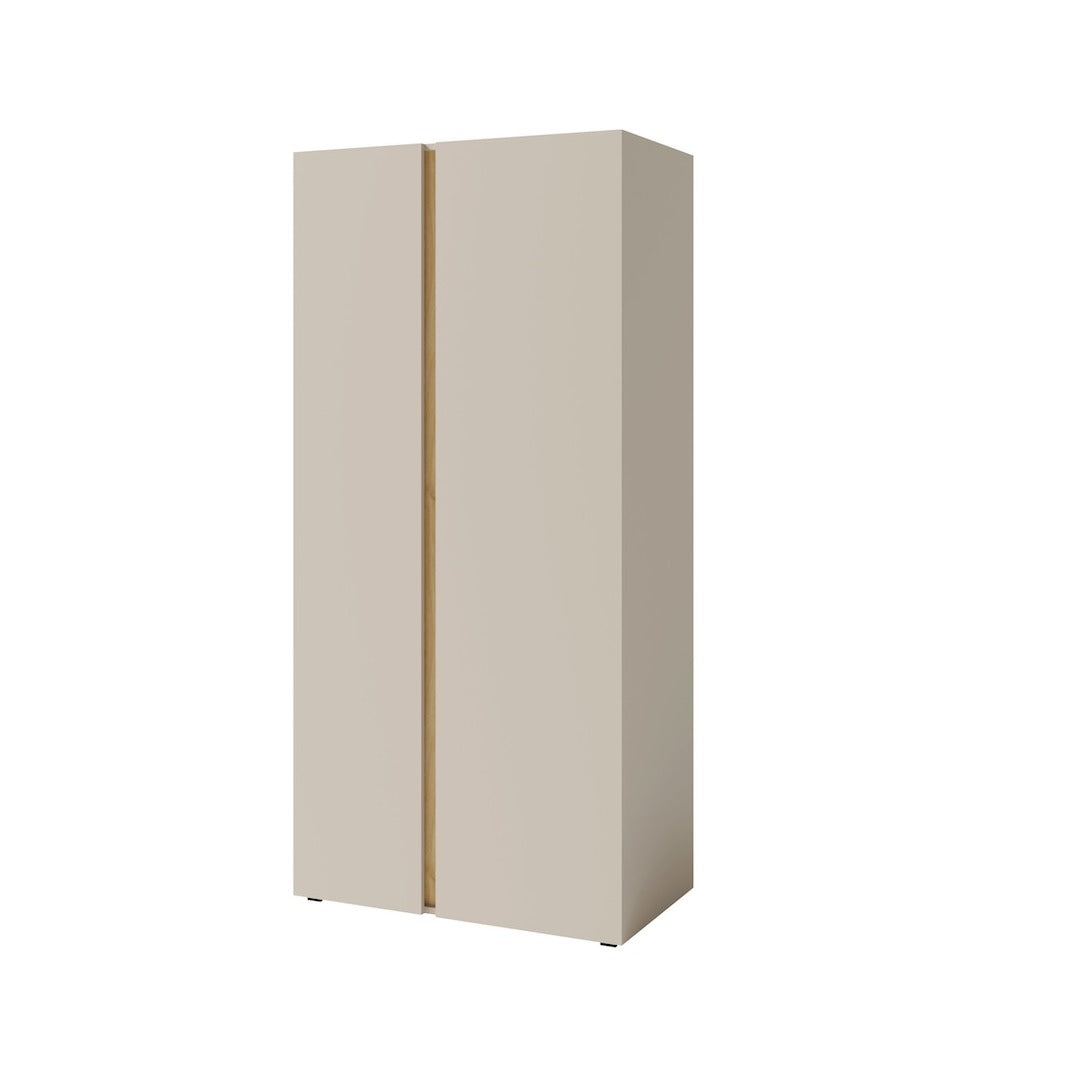 Luca LC3 Hinged Door Wardrobe 90cm in Beige, image 7