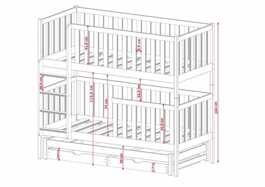 Lea Bunk Bed with Trundle and Storage - product image 19