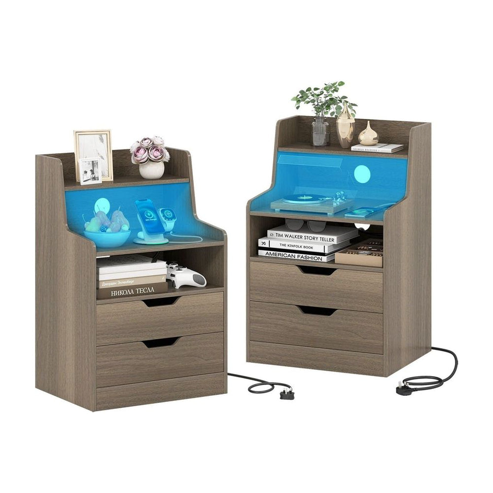 LED Nightstand in Grey