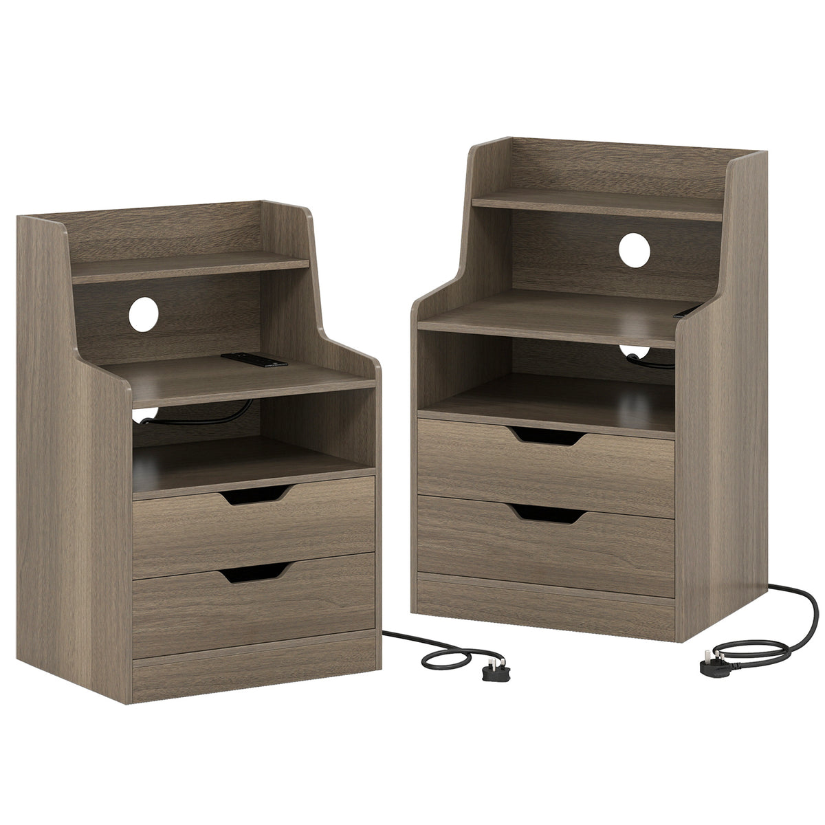 LED Nightstand in Grey