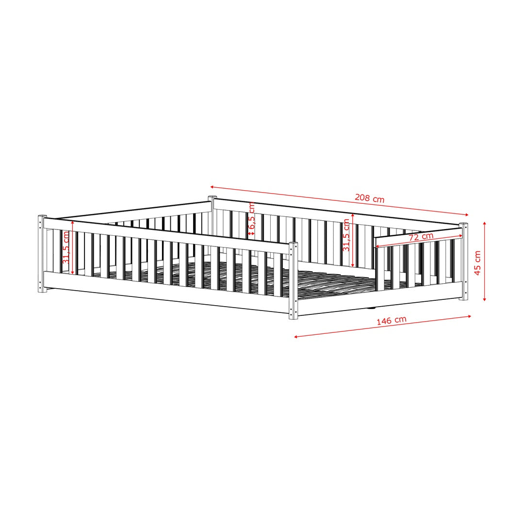 Wooden Single Bed Levi, image 11