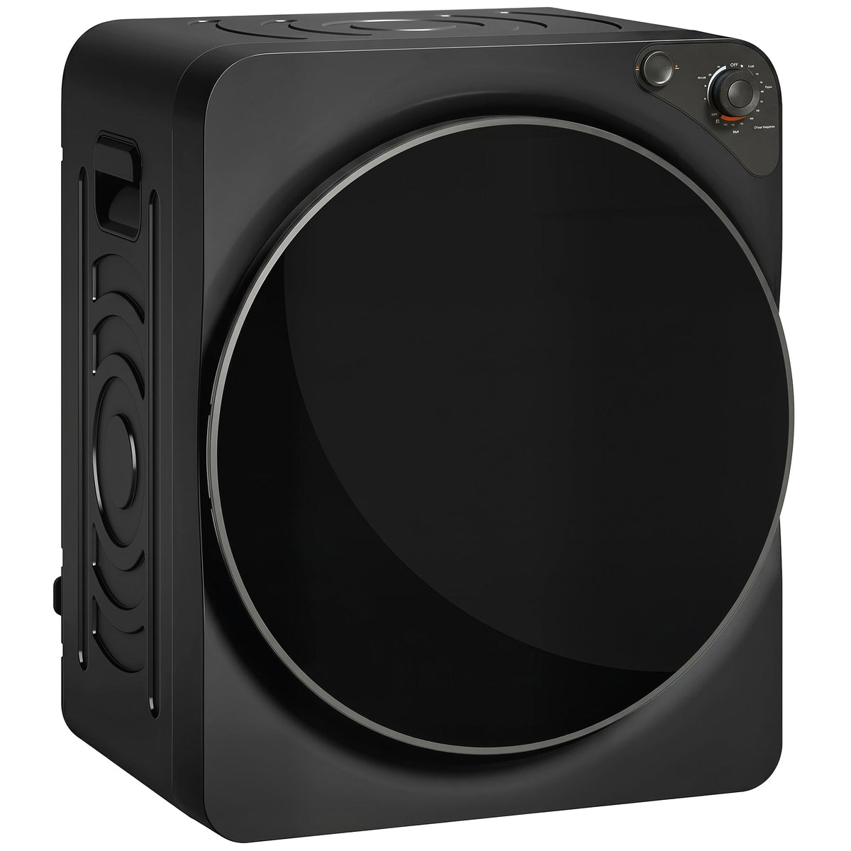 HOMCOM 5kg Vented Tumble Dryer, 1000W Compact Tumble Dryer with 5 Drying Modes, Stainless Steel Tub, Black