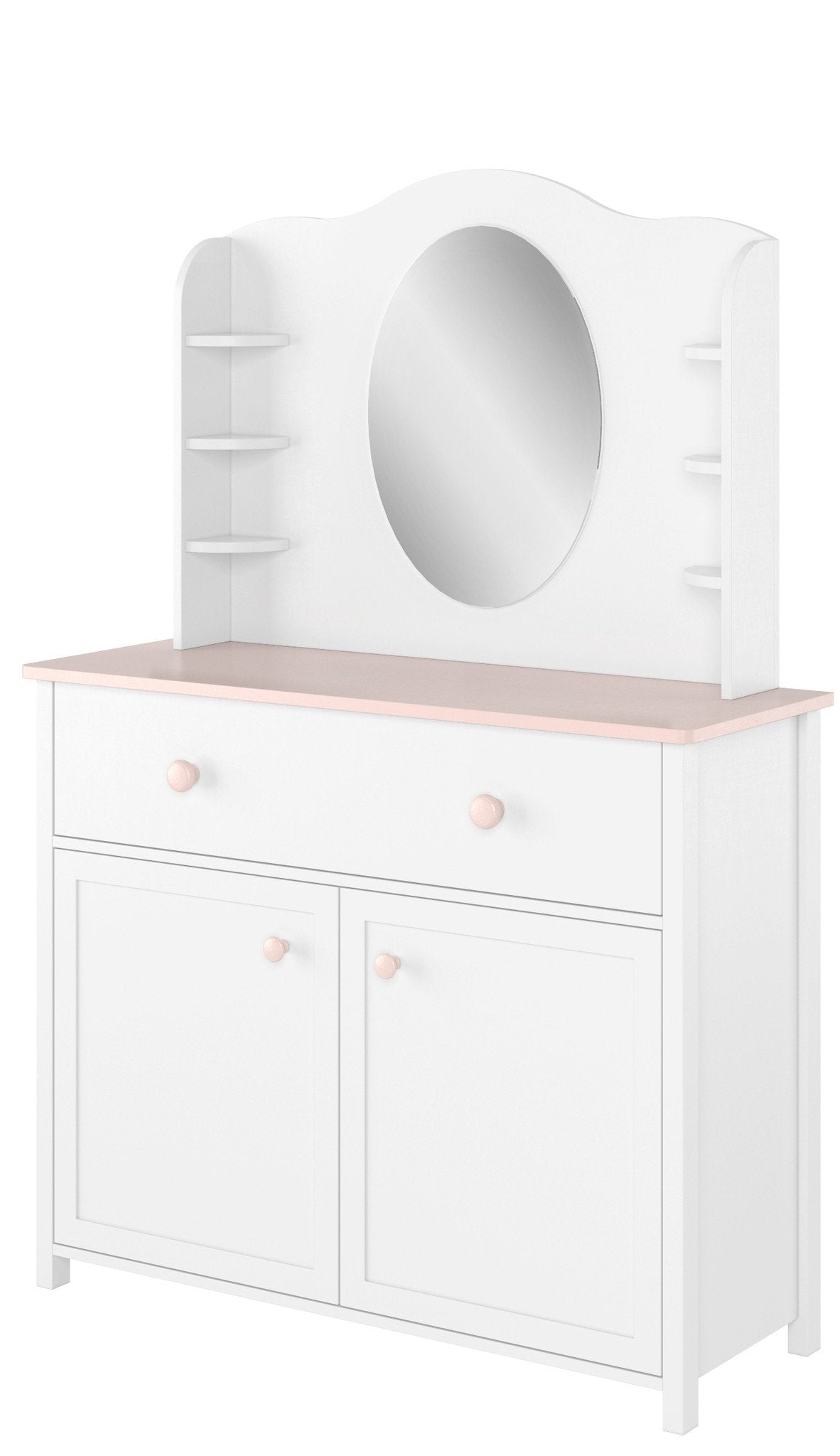 Luna LN-06 Desk Hutch with Mirror 94cm