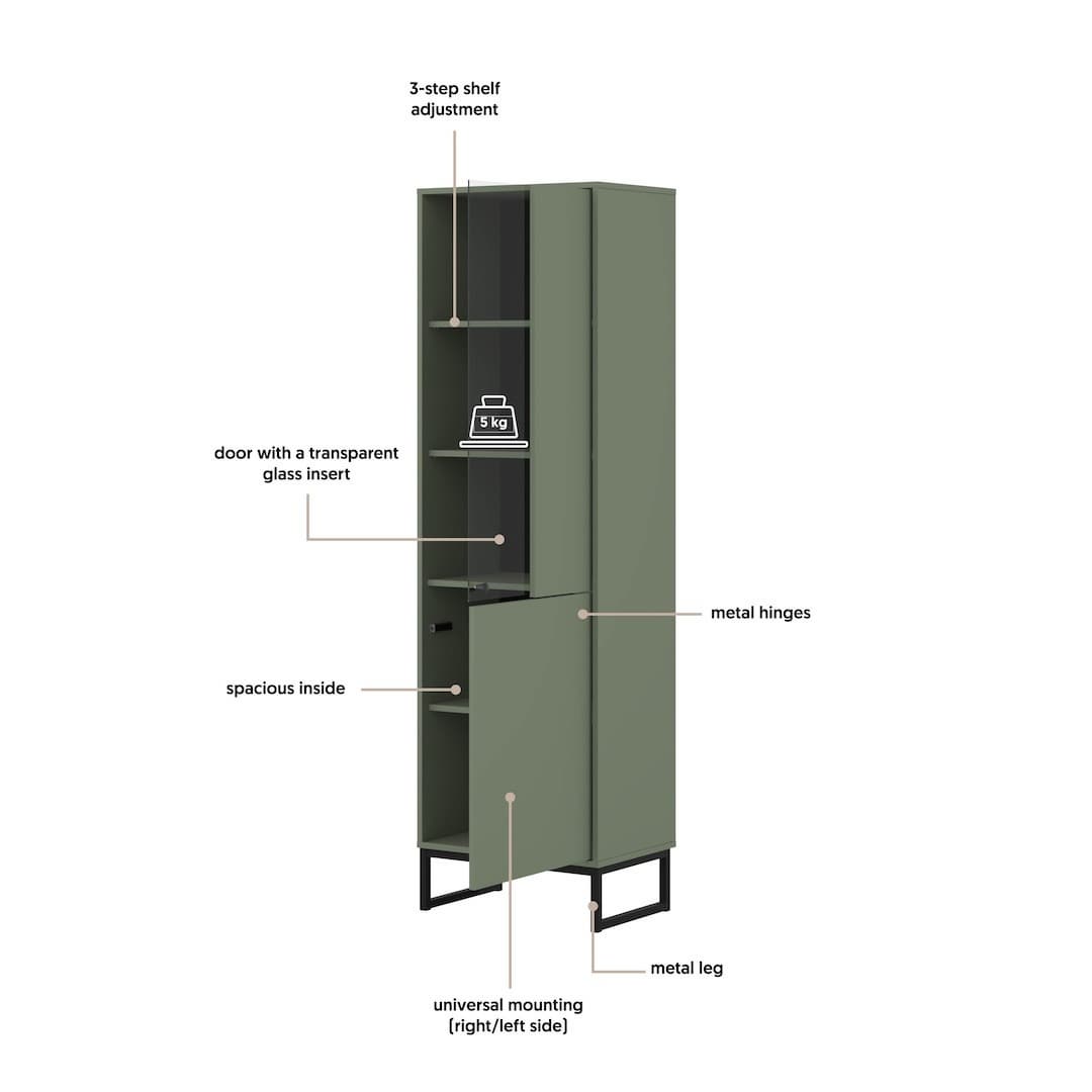 Loft Tall Display Cabinet 53cm, image 41