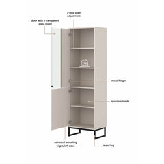 Loft Tall Display Cabinet 53cm, image 5