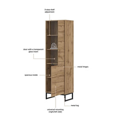 Loft Tall Display Cabinet 53cm, image 26
