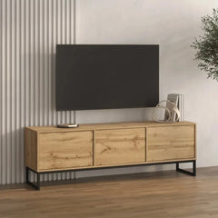 Loft TV Cabinet 157cm in Oak Wotan, image 13