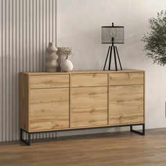 Loft Sideboard Cabinet 157cm in Oak Wotan, image 13