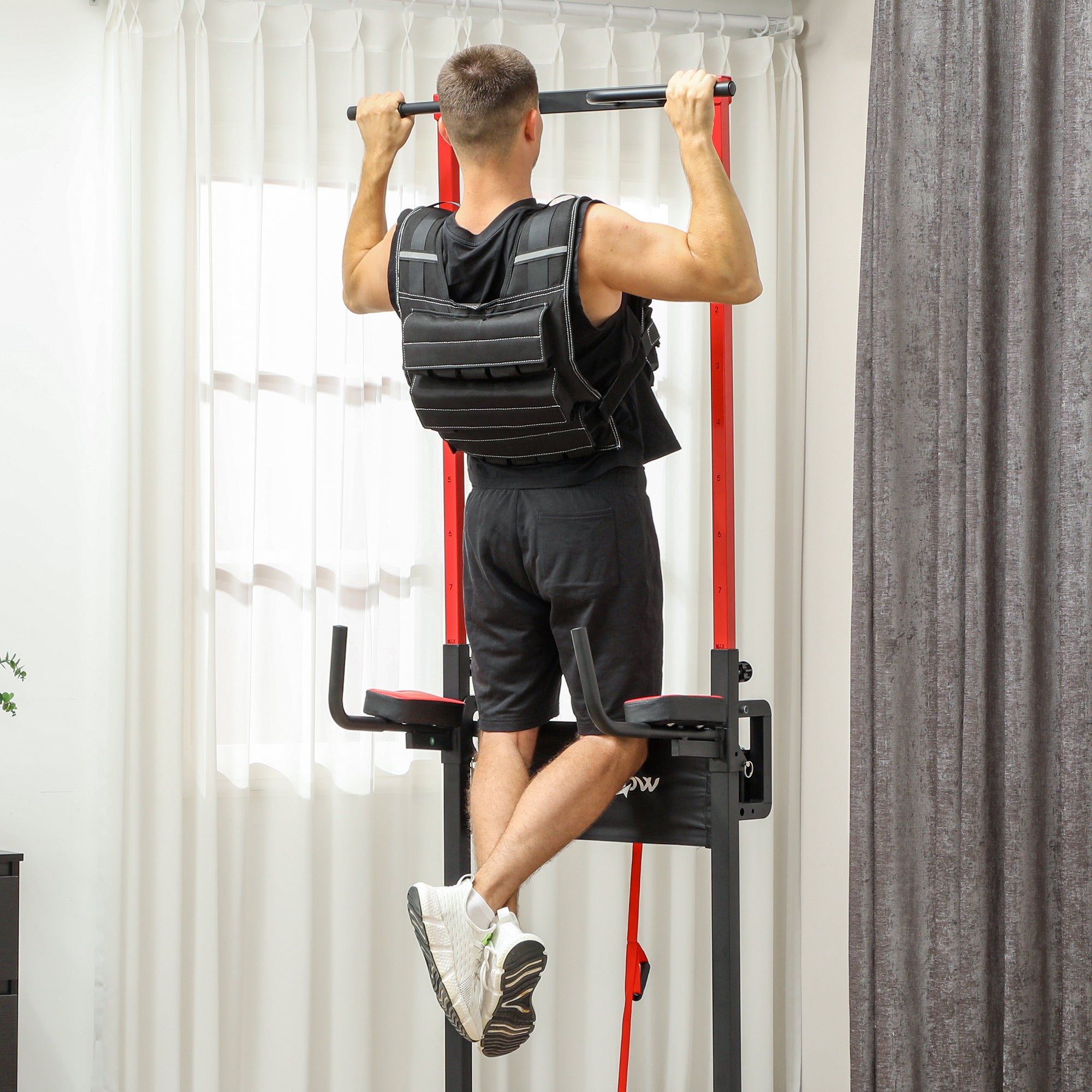 SPORTNOW 30KG Adjustable Weighted Vest, Running Weight Vest, with 30 Metal Weights, Reflective Strips, for Running, Exercise