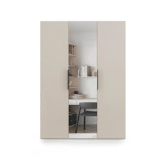 Lumo Hinged Door Wardrobe 150cm in Cashmere, image 4