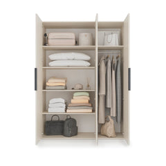 Lumo Hinged Door Wardrobe 150cm in Cashmere, image 17