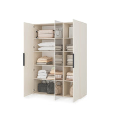 Lumo Hinged Door Wardrobe 150cm in Cashmere, image 20