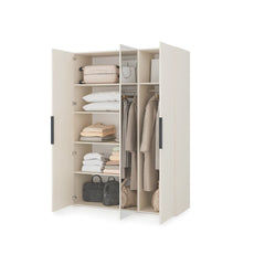 Lumo Hinged Door Wardrobe 150cm in Cashmere, image 21