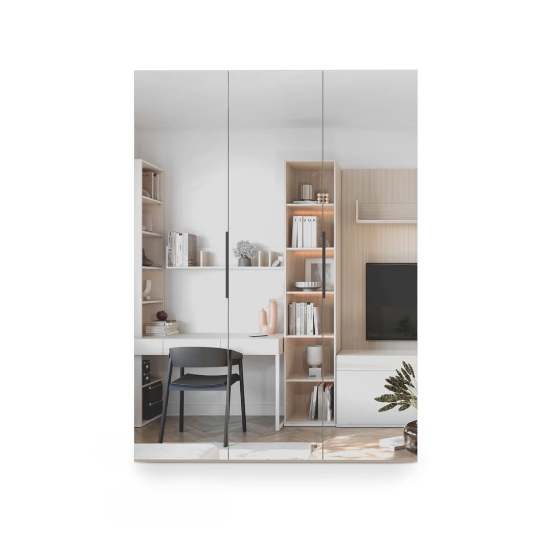 Lumo Hinged Door Wardrobe 150cm in Cashmere, image 26