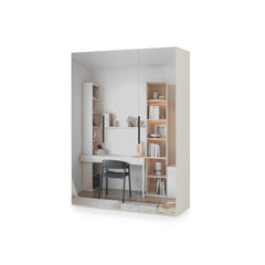 Lumo Hinged Door Wardrobe 150cm in Cashmere, image 25