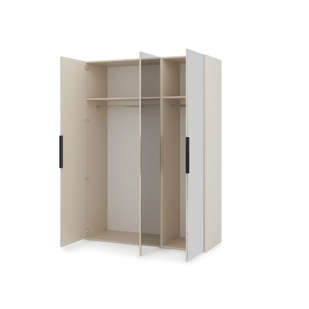 Lumo Hinged Door Wardrobe 150cm in Cashmere, image 27