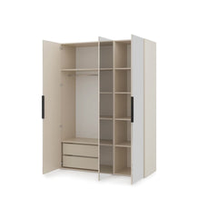 Lumo Hinged Door Wardrobe 150cm in Cashmere, image 29