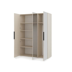 Lumo Hinged Door Wardrobe 150cm in Cashmere, image 32