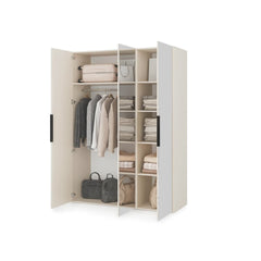 Lumo Hinged Door Wardrobe 150cm in Cashmere, image 36