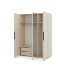 Lumo Hinged Door Wardrobe 150cm in Cashmere, image 7