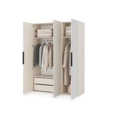 Lumo Hinged Door Wardrobe 150cm in Cashmere, image 44