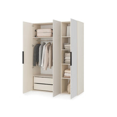 Lumo Hinged Door Wardrobe 150cm in Cashmere, image 45