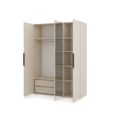 Lumo Hinged Door Wardrobe 150cm in Cashmere, image 8
