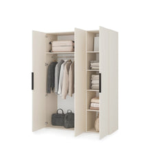 Lumo Hinged Door Wardrobe 150cm in Cashmere, image 51