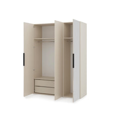 Lumo Hinged Door Wardrobe 150cm in Cashmere, image 57