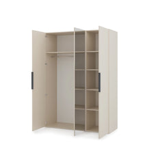 Lumo Hinged Door Wardrobe 150cm in Cashmere, image 9